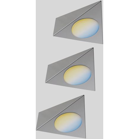 Paulmann CC Start Trigo Unterbauleuchte 3er Set   2.10 W  Warmweiß Nickel (1/5)