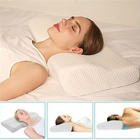Oreiller Cervical - Oreiller viscoélastique respirant - 50 x 30 - avec housse de protection amovible (1/4)