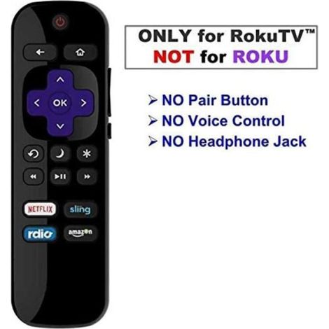 Télécommande Universelle - RC802V JUR6 - Compatible TCL Roku TV LG Haier RCA Sanyo Hitachi Philips - Noir - 1 Pièce (1/4)