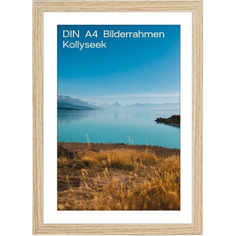 Bilderrahmen DIN A4 MDF Acrylglas Holz Aufhängen Aufstellen (1/5)