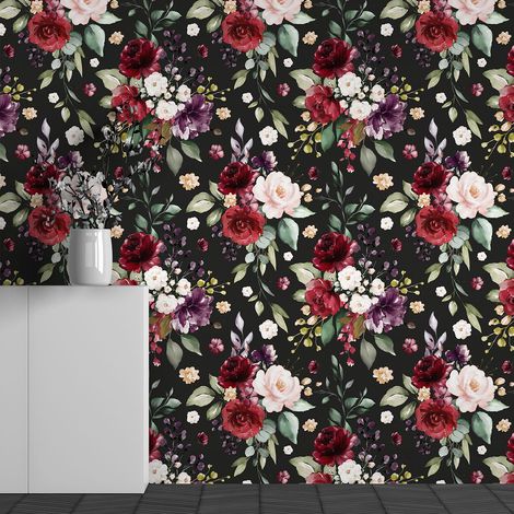 Papier peint panoramique - Motif Fleurs - 130 cm x 81 cm (1/3)