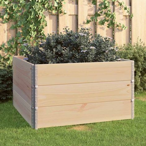 Jardinières surélevées 3 pcs 100x100 cm Bois de pin solide (1/5)