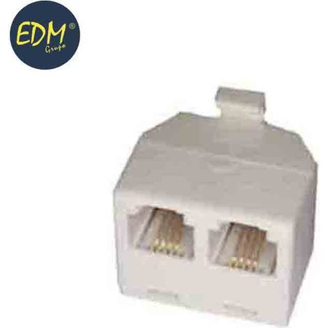 Adattatore telefonico doppia uscita EDM retrattile a 4 vie