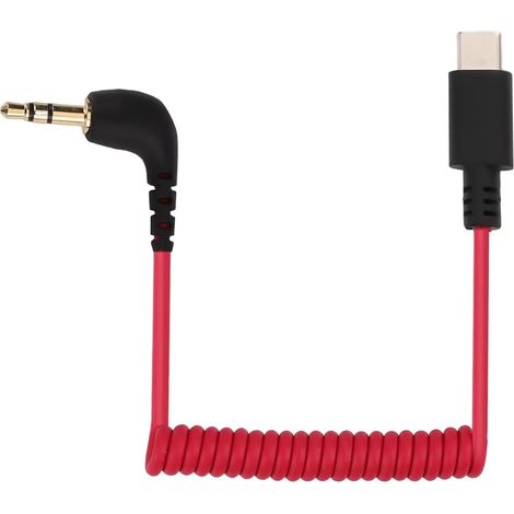Câble Adaptateur Micro USB C vers TRS 3,5 mm, pour Wireless GO 2 / ME/Pro Hollyland Lark M1 / M2 / Max / 150 / M1 / Max Duo Câble de Sortie Audio Câble Spiralé DAC pour Android 15