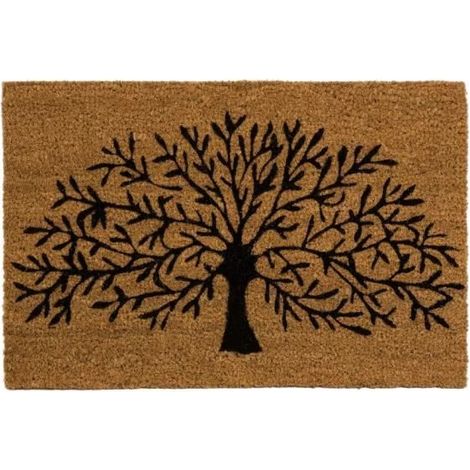 Paillasson - JUANIO - 60x40 cm - Lot de 2 - Fibre de coco - Base PVC antidérapante (1/3)