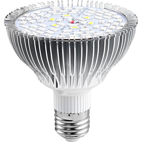 Ampoule LED de croissance, spectre complet similaire à la lumière du soleil, pour plantes d'intérieur, succulentes, culture hydroponique, serre, fleurs (1/5)