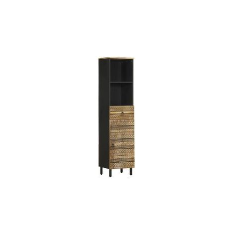 Armoire de salle de bain 38x33,5x160 bois massif de manguier (1/5)