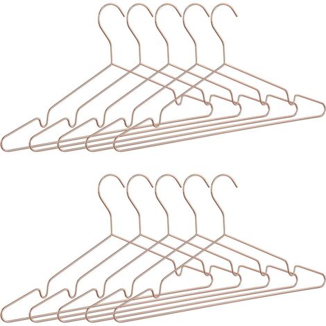 Set of 10 rose golden coat hangers