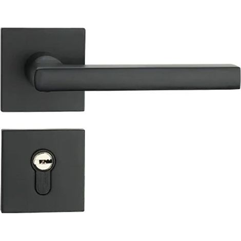UlisemSerratura silenziosa per porta della camera da letto in acciaio inossidabile nero, ferramenta per serratura per porta di casa (1/4)