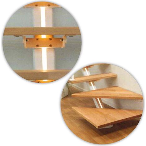 Dolle LED-Licht als Zubehör für Mittelholmtreppe Sydney