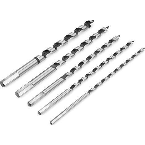 Ensemble de 5 mèches à bois hexagonales en acier au carbone à coupe rapide, outil de menuisier (1/5)