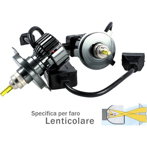 Kit Full Led Canbus H19 H4 38W Reale Canbus 12V 24V Luce 360 Gradi Per Faro Lenticolare Ventola Silenzioso 4500 lm