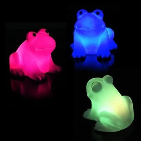 1Pcs grenouille nuit lumière, mignonne grenouille LED nuit créative couleur changement décoration (1/3)