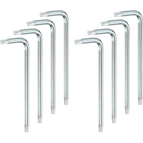 8 Pcs T10 Sécurité Anti Sabotage Torx Étoile Clé À Bits White (1/5)