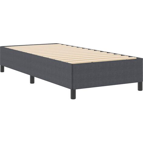 Lit simple,Lit adulte,Cadre de lit Gris foncé 100 x 200 cm Tissu en velours côtelé CFW4406534 (1/5)