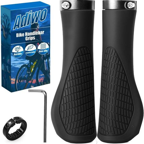 Ergonomische Fahrradgriffe für Trekking, Rennrad, Citybike, Klapprad, MTB – Schwarz (1/5)