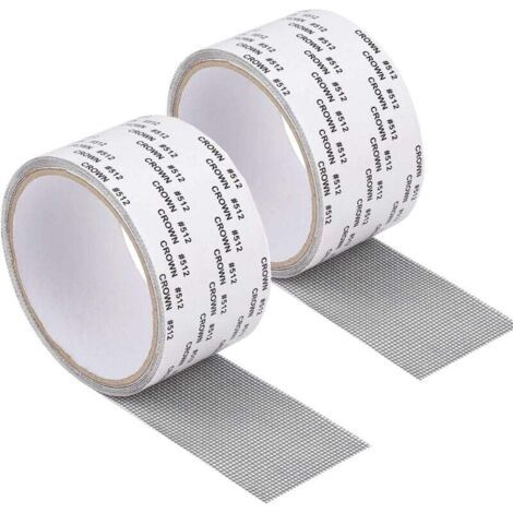 m x 5 cm Moskitonetz-Reparaturset, Klebeband, Moskitonetz-Reparatur, 2 Stück Patch, Fiberglas-Klebeband, Fensterreparatur, Moskitonetz-Fenster-Reparaturset (schwarz),