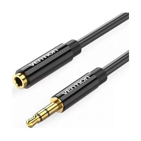 Cable Estéreo Vention BBZBD/ Jack 3.5 Macho - Jack 3.5 Hembra/ 50cm/ Negro
