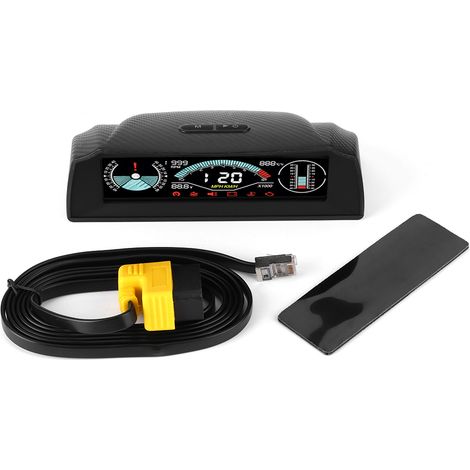 Ordinateur de bord HUD indicateur de pente compteur de vitesse boussole affichage clair accessoire électronique auto (1/5)
