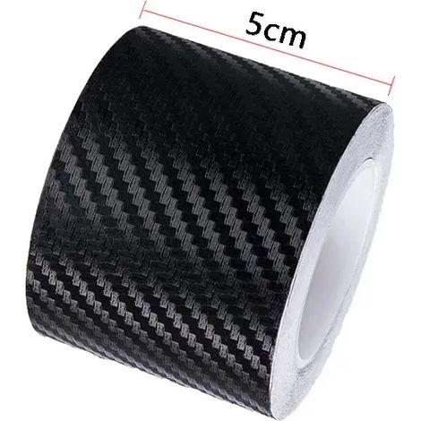 (Longueur 7 m,largeur 5 cm) Autocollant 3D en fibre de carbone nano pour voiture - Film de protection anti-rayures et imperméable pour seuils de portières et côtés de voiture (1/3)