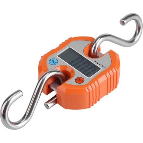 Balance électronique portable WeiHeng avec crochet et écran LCD, orange.-AquaForge