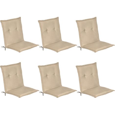 6er Set Beautissu Niederlehner Auflage Loft NL 100x50x6cm	Natur