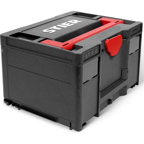 Stier – Malette de rangement Systainer³ III Black Edition – Dimensions H 230 x L 396 x P 296 mm – Matériau ABS recyclable – Capacité 20 kg