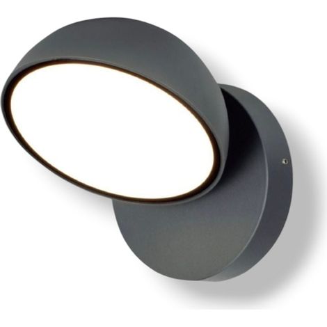 Applique LED da Esterno 12W CCT con Testa Orientabile – Luce Calda, Naturale o Fredda – Grigio Antracite o Bianco IP54 - Color: Grigio