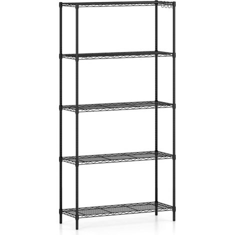 567 kg Étagère métallique 5 niveaux réglables, meuble de rangement pour garage, cuisine ou buanderie (1/5)