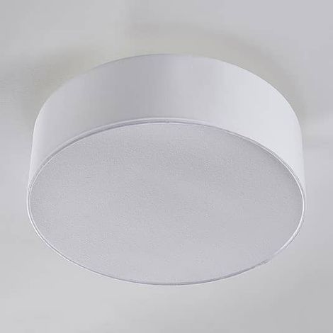 [GEBRAUCHT] B-Ware Lindby Deckenlampe Sebatin 40 cm weiß rund Deckenlampe Lampe Leuchte Stoff E27