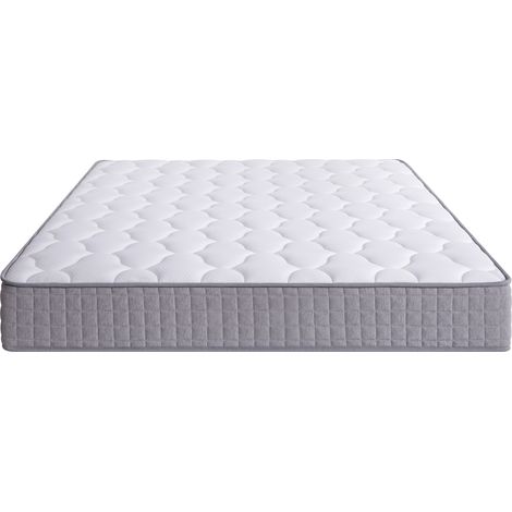 Matelas 180x200 cm - Matelas à ressorts ensachés 7 zones - Épaisseur 25 cm - Fermeté H3 - Blanc (1/5)