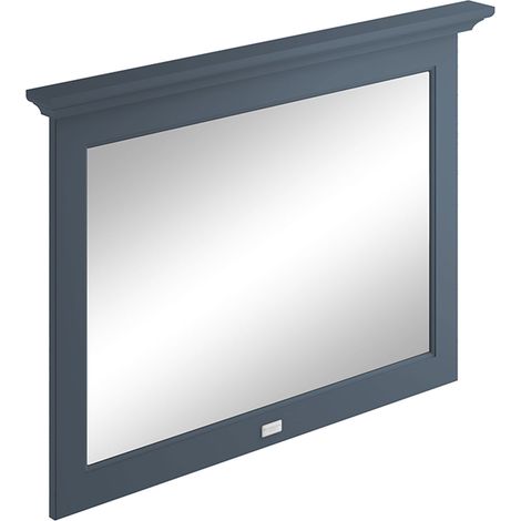 Bayswater Flat Bathroom Mirror 1000mm Wide - Stiffkey Blue (1/2)