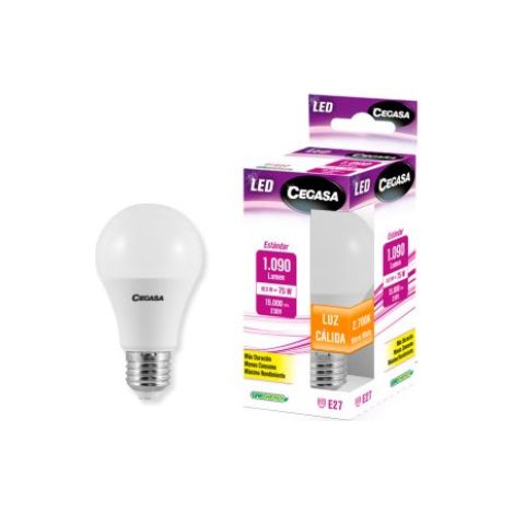 LMP CEGASA LET STD 10.5W E27 1090LM 2700K CAJA - CEGASA