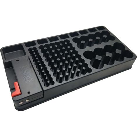 Batterieaufbewahrungsbox mit Herausnehmbarem Batterietester für Aa Aaa D Cell 9v Batterien aus Sc...
