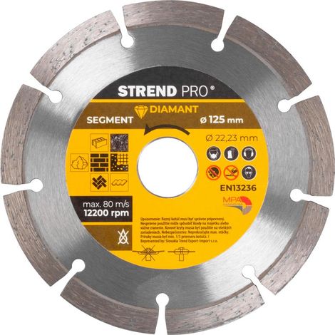 Scheibe Strend Pro 521A, 125 mm, Diamanttrennscheibe, Segment
