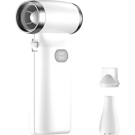 À main turbo jet ventilateur de bureau 110000 tr min rechargeable mini puissant 6000 mah 100 wind vitesses blanc (1/5)