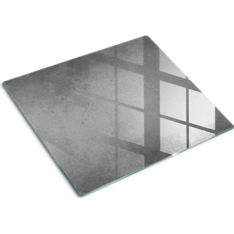 Planche de cuisine, couvre plaque, verre planche découper, verre trempé – 60 x 52 cm - Béton (1/5)