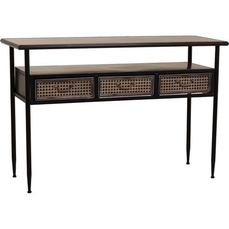Recibidor de metal marrón 122x42x80