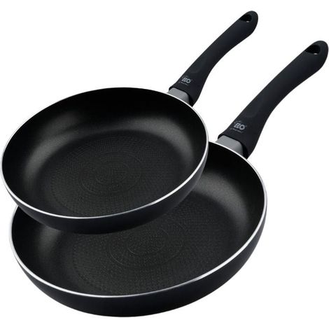Lot de 2 poêles de cuisine 20 cm et 24 cm fond en nid d'abeille Elo Smart life