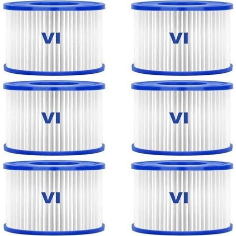Filtre à cartouche Bestway 58323 - 6 PCS - Compatible Lay-Z-Spa - Filtration efficace (1/5)