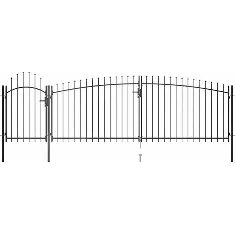 Maison Exclusive - Gartentor Woerden mit Speerspitze 5x1,5 m Schw