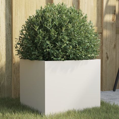 Jardinière blanc 32x30x29 acier laminé à froid (1/5)
