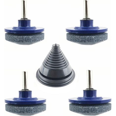 Jeu outils tondeuse lame équilibreur affûteur jardin tracteur 4 pierres à aiguiser corindon + 1 balancer ABS