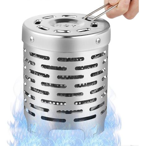 Chapeau chauffant portable pour réchaud à gaz, compatible avec les réchauds de camping, chauffage de camping en acier inoxydable, lampe chauffante, compatible avec les réchauds à gaz, les réchauds de (1/5)