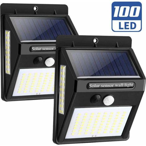 Set 2pcs Solar Led Spotlight Lamp Motion Sensor Light Outdoor Garden (1/5)