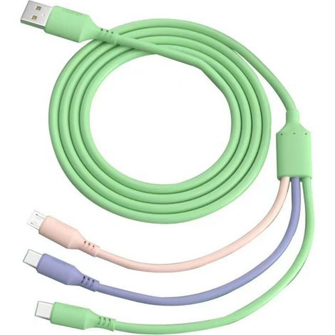 Câble de Charge Rapide 5A 3-en-1 pour Micro USB, Type-C et Huawei (1/4)