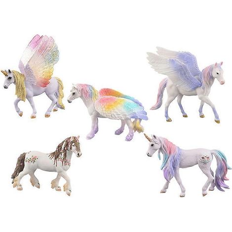 Ensemble de 7 décorations de chevaux (résine) de styles différents pour Noël et la décoration intérieure (1/5)