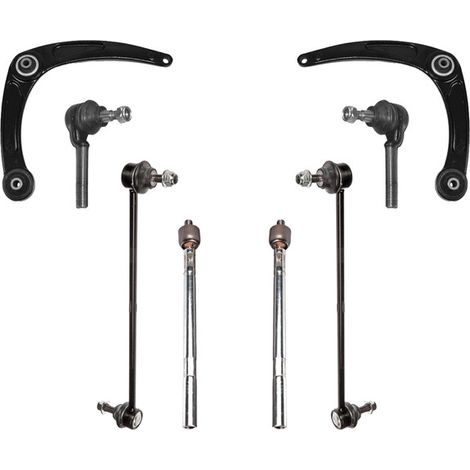 KIT BRACCIO OSCILLANTE 8 PEZZI COMPATIBILE CON CITROËN C4 Coupé (LA) / Kit Sospensione Completo OE/OEM / Bracci Oscillanti + Testine Sterzo / Sostituzione Diretta OEM