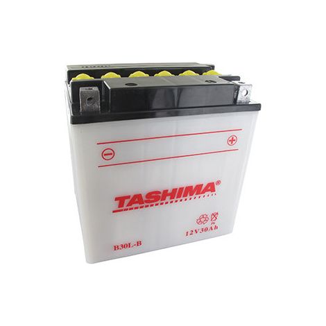 Batteria al Piombo Tashima Rinforzata 12V, 30A. L: 168, L: 132, H: 176mm, + a Destra Per Moto, Quad, Utilitaria. (consegna con Aci)
