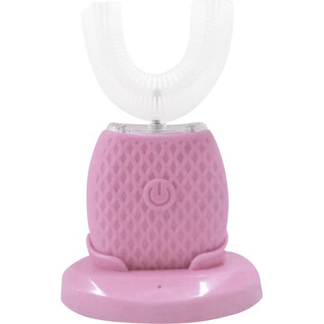 Irovami Brosse à dents électrique en forme de U pour adultes, sans fil, rechargeable, automatique, avec minuteur automatique de 30 secondes, étanche IPX7. (1/5)